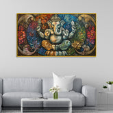 Vintage-Inspired Ganesha Artwork – Elegant Divine Decor